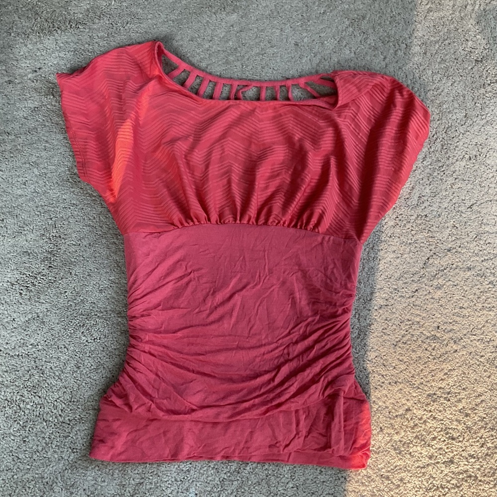 🪸 HeartSoul Pink/Red Women's Blouse with Unique Back Design